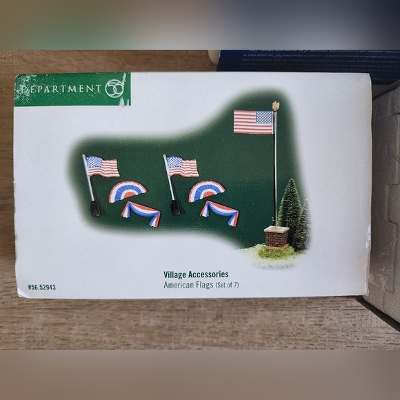 Rare Department 56 American Flag July 3th set - Picture 4 of 4